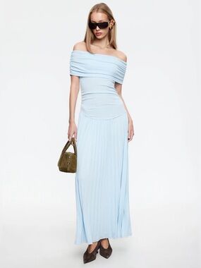 Lioness Field of Dreams Light Blue Maxi Dress Size XS